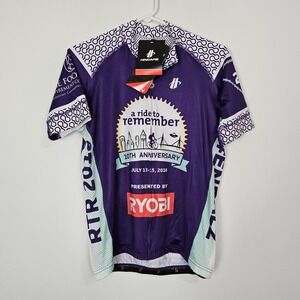 Hincapie Cycling Jersey Mens Sz L Ride To Remember Full Zip Short Sleeve NEW